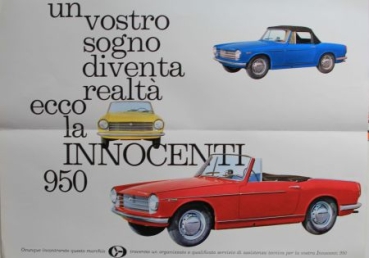 Innocenti 950 Austin A 48  Modelprograms 1960 Presskit with 2 brochures + photos (1106)